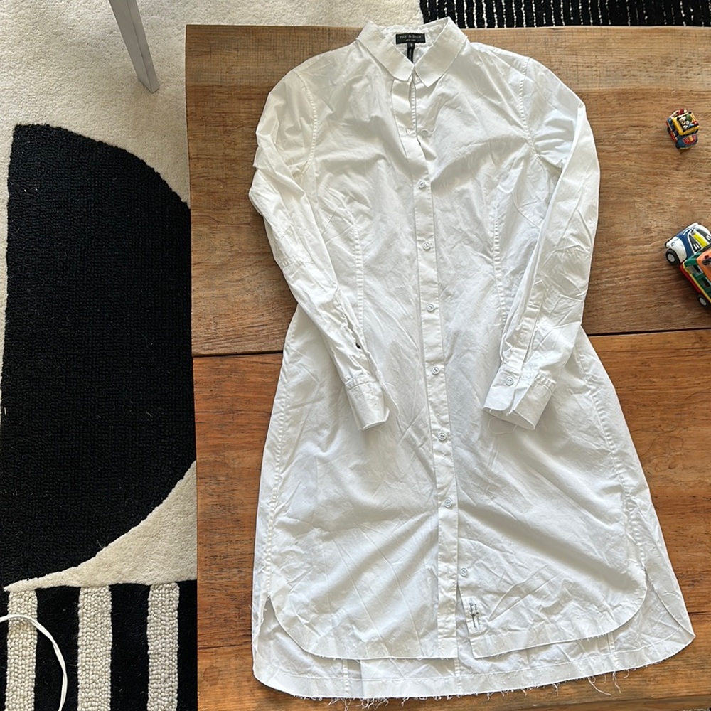 Rag & bone white dress shirt size s/p - Picture 1 of 6